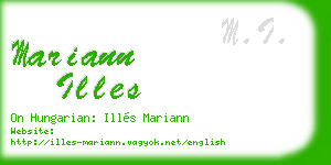 mariann illes business card